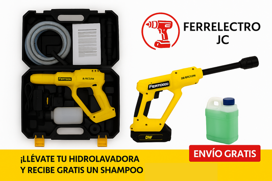 Hidrolavadora Ferton Inalámbrica 20V 4Ah