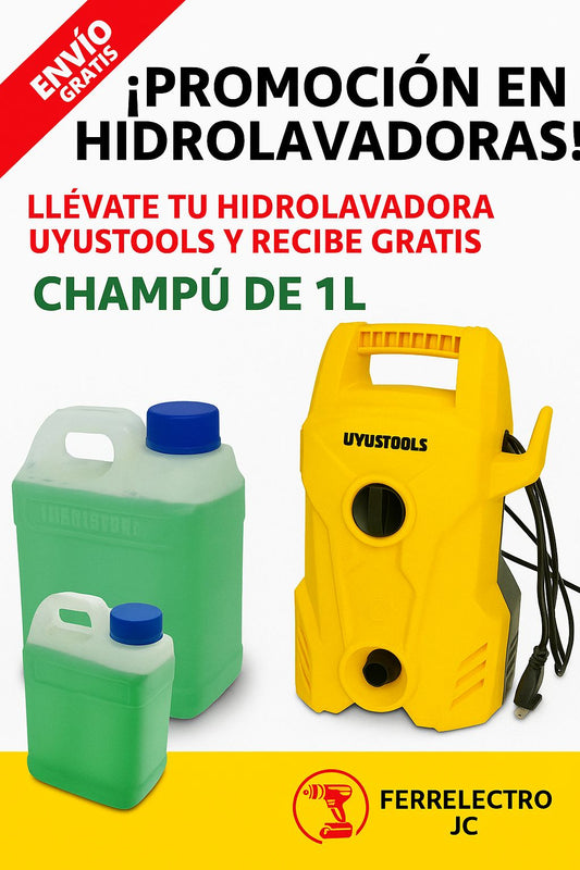Hidrolavadora de Alta Presión Uyustools 1400W (1000 PSI)