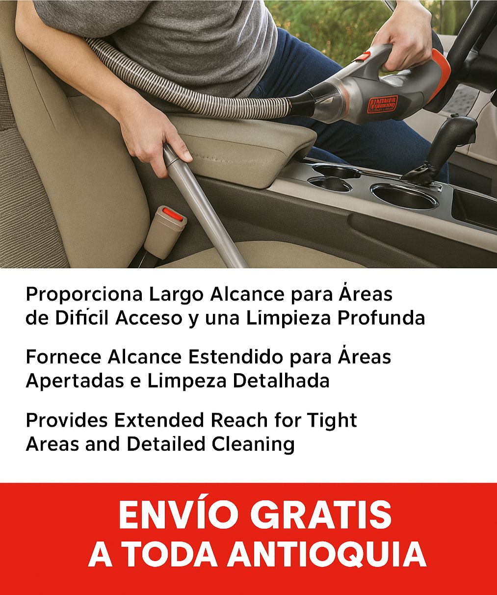 Aspiradora para Automóvil Black+Decker 12V con Accesorios