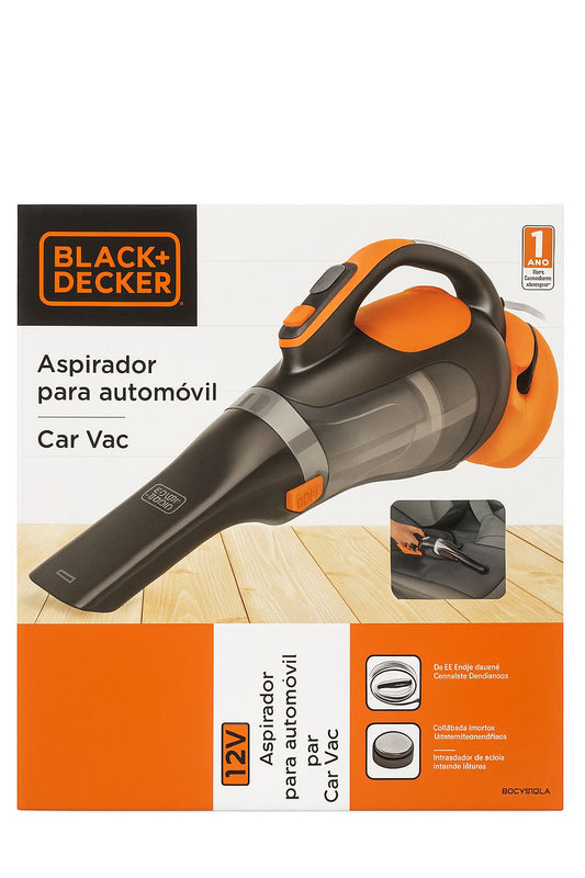 Aspiradora Portátil Black+Decker 12V con Sistema de Filtración Doble